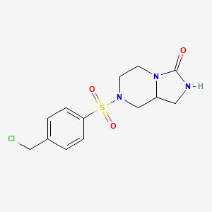 7-[4-(Chloromethyl)phenyl]sulfonyl-1,2,5,6,8,8a-hexahydroimidazo[1,5-a]pyrazin-3-one