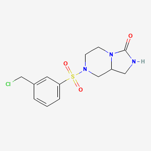 7-[3-(Chloromethyl)phenyl]sulfonyl-1,2,5,6,8,8a-hexahydroimidazo[1,5-a]pyrazin-3-one