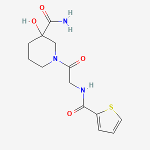 3-Hydroxy-1-[2-(thiophene-2-carbonylamino)acetyl]piperidine-3-carboxamide