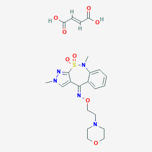 (E)-But-2-enedioic acid;(E)-2,5-dimethyl-N-(2-morpholin-4-ylethoxy)-4,4-dioxopyrazolo[3,4-c][2,1]benzothiazepin-10-imine