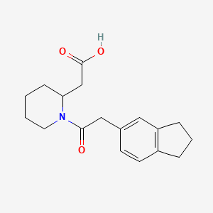 2-[1-[2-(2,3-dihydro-1H-inden-5-yl)acetyl]piperidin-2-yl]acetic acid