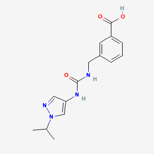 3-[[(1-Propan-2-ylpyrazol-4-yl)carbamoylamino]methyl]benzoic acid