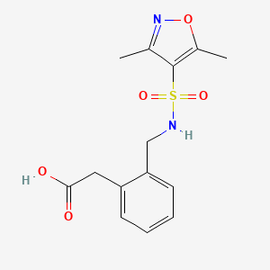 2-[2-[[(3,5-Dimethyl-1,2-oxazol-4-yl)sulfonylamino]methyl]phenyl]acetic acid