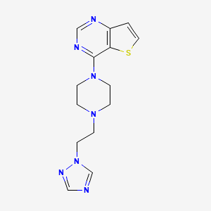 4-[4-[2-(1,2,4-Triazol-1-yl)ethyl]piperazin-1-yl]thieno[3,2-d]pyrimidine