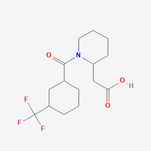 2-[1-[3-(Trifluoromethyl)cyclohexanecarbonyl]piperidin-2-yl]acetic acid