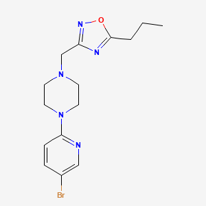 3-[[4-(5-Bromopyridin-2-yl)piperazin-1-yl]methyl]-5-propyl-1,2,4-oxadiazole