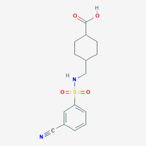 4-[[(3-Cyanophenyl)sulfonylamino]methyl]cyclohexane-1-carboxylic acid