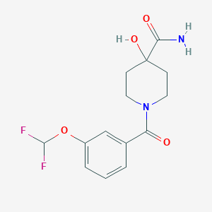 1-[3-(Difluoromethoxy)benzoyl]-4-hydroxypiperidine-4-carboxamide