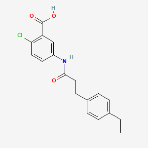 2-Chloro-5-[3-(4-ethylphenyl)propanoylamino]benzoic acid