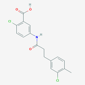 2-Chloro-5-[3-(3-chloro-4-methylphenyl)propanoylamino]benzoic acid