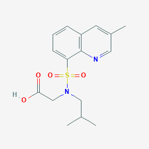 2-[2-Methylpropyl-(3-methylquinolin-8-yl)sulfonylamino]acetic acid