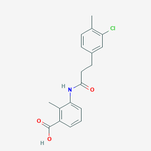 3-[3-(3-Chloro-4-methylphenyl)propanoylamino]-2-methylbenzoic acid