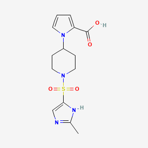 1-[1-[(2-methyl-1H-imidazol-5-yl)sulfonyl]piperidin-4-yl]pyrrole-2-carboxylic acid