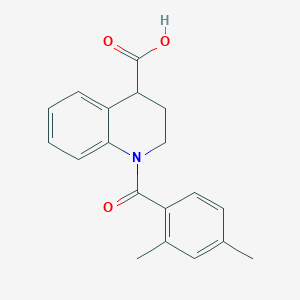 1-(2,4-dimethylbenzoyl)-3,4-dihydro-2H-quinoline-4-carboxylic acid