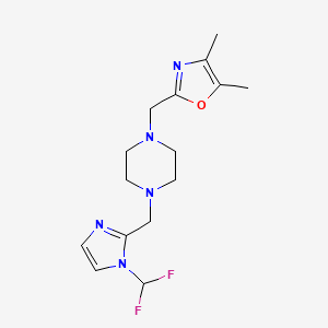 2-[[4-[[1-(Difluoromethyl)imidazol-2-yl]methyl]piperazin-1-yl]methyl]-4,5-dimethyl-1,3-oxazole