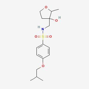 molecular formula C16H25NO5S B7049880 N-[(3-hydroxy-2-methyloxolan-3-yl)methyl]-4-(2-methylpropoxy)benzenesulfonamide 