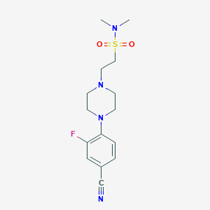 2-[4-(4-cyano-2-fluorophenyl)piperazin-1-yl]-N,N-dimethylethanesulfonamide