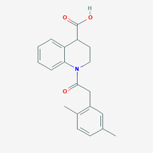 1-[2-(2,5-dimethylphenyl)acetyl]-3,4-dihydro-2H-quinoline-4-carboxylic acid