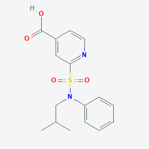 2-[2-Methylpropyl(phenyl)sulfamoyl]pyridine-4-carboxylic acid