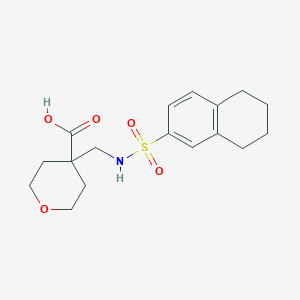 4-[(5,6,7,8-Tetrahydronaphthalen-2-ylsulfonylamino)methyl]oxane-4-carboxylic acid