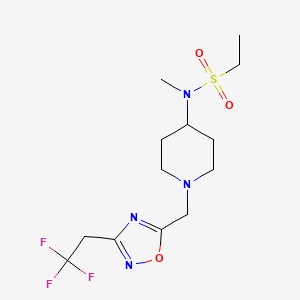 N-methyl-N-[1-[[3-(2,2,2-trifluoroethyl)-1,2,4-oxadiazol-5-yl]methyl]piperidin-4-yl]ethanesulfonamide