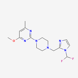 2-[4-[[1-(Difluoromethyl)imidazol-2-yl]methyl]piperazin-1-yl]-4-methoxy-6-methylpyrimidine