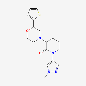 1-(1-Methylpyrazol-4-yl)-3-(2-thiophen-2-ylmorpholin-4-yl)piperidin-2-one