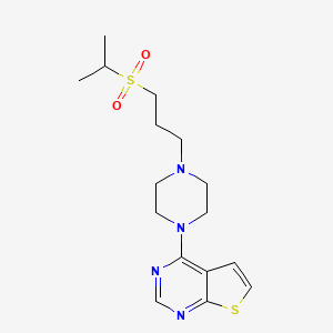 4-[4-(3-Propan-2-ylsulfonylpropyl)piperazin-1-yl]thieno[2,3-d]pyrimidine