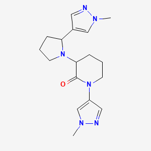 1-(1-Methylpyrazol-4-yl)-3-[2-(1-methylpyrazol-4-yl)pyrrolidin-1-yl]piperidin-2-one