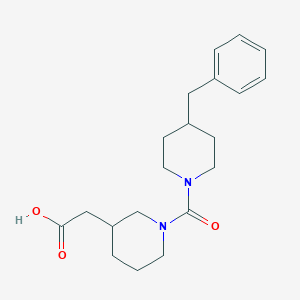 2-[1-(4-Benzylpiperidine-1-carbonyl)piperidin-3-yl]acetic acid