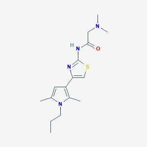 2-(dimethylamino)-N-[4-(2,5-dimethyl-1-propylpyrrol-3-yl)-1,3-thiazol-2-yl]acetamide