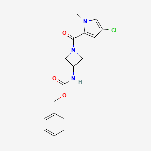 molecular formula C17H18ClN3O3 B7049994 benzyl N-[1-(4-chloro-1-methylpyrrole-2-carbonyl)azetidin-3-yl]carbamate 