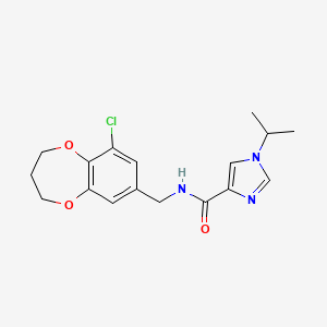 N-[(6-chloro-3,4-dihydro-2H-1,5-benzodioxepin-8-yl)methyl]-1-propan-2-ylimidazole-4-carboxamide