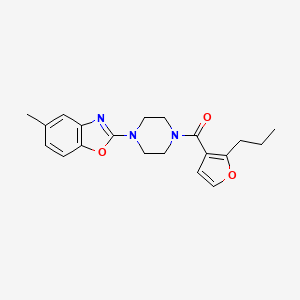 [4-(5-Methyl-1,3-benzoxazol-2-yl)piperazin-1-yl]-(2-propylfuran-3-yl)methanone