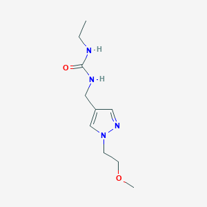 molecular formula C10H18N4O2 B7050008 1-Ethyl-3-[[1-(2-methoxyethyl)pyrazol-4-yl]methyl]urea 