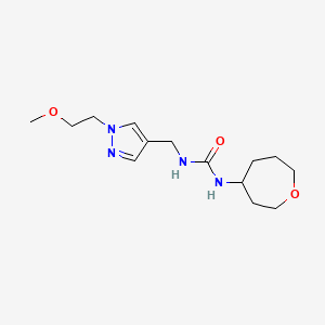 molecular formula C14H24N4O3 B7050011 1-[[1-(2-Methoxyethyl)pyrazol-4-yl]methyl]-3-(oxepan-4-yl)urea 