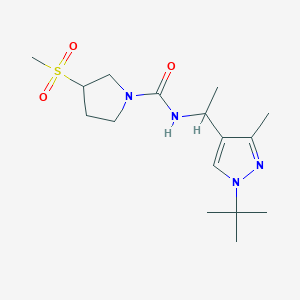 N-[1-(1-tert-butyl-3-methylpyrazol-4-yl)ethyl]-3-methylsulfonylpyrrolidine-1-carboxamide