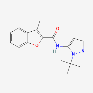 N-(2-tert-butylpyrazol-3-yl)-3,7-dimethyl-1-benzofuran-2-carboxamide