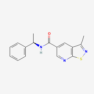 3-methyl-N-[(1R)-1-phenylethyl]-[1,2]thiazolo[5,4-b]pyridine-5-carboxamide