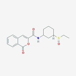 molecular formula C18H21NO4S B7050062 N-(3-ethylsulfinylcyclohexyl)-1-oxoisochromene-3-carboxamide 