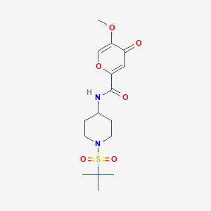 N-(1-tert-butylsulfonylpiperidin-4-yl)-5-methoxy-4-oxopyran-2-carboxamide