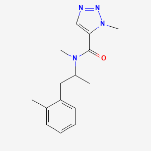 molecular formula C15H20N4O B7050085 N,3-dimethyl-N-[1-(2-methylphenyl)propan-2-yl]triazole-4-carboxamide 