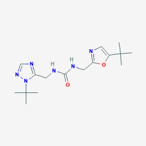 1-[(5-Tert-butyl-1,3-oxazol-2-yl)methyl]-3-[(2-tert-butyl-1,2,4-triazol-3-yl)methyl]urea