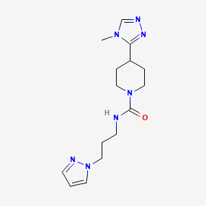 4-(4-methyl-1,2,4-triazol-3-yl)-N-(3-pyrazol-1-ylpropyl)piperidine-1-carboxamide