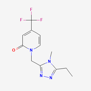 1-[(5-Ethyl-4-methyl-1,2,4-triazol-3-yl)methyl]-4-(trifluoromethyl)pyridin-2-one