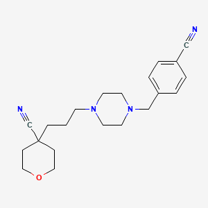 4-[3-[4-[(4-Cyanophenyl)methyl]piperazin-1-yl]propyl]oxane-4-carbonitrile