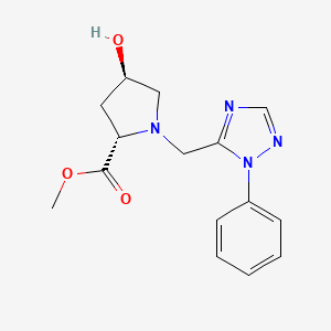 methyl (2S,4R)-4-hydroxy-1-[(2-phenyl-1,2,4-triazol-3-yl)methyl]pyrrolidine-2-carboxylate