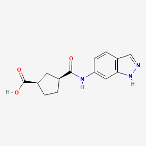 (1R,3S)-3-(1H-indazol-6-ylcarbamoyl)cyclopentane-1-carboxylic acid