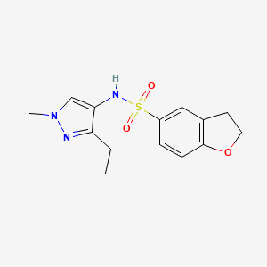 N-(3-ethyl-1-methylpyrazol-4-yl)-2,3-dihydro-1-benzofuran-5-sulfonamide