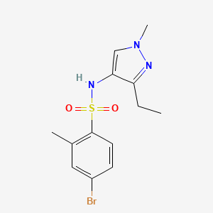 4-bromo-N-(3-ethyl-1-methylpyrazol-4-yl)-2-methylbenzenesulfonamide